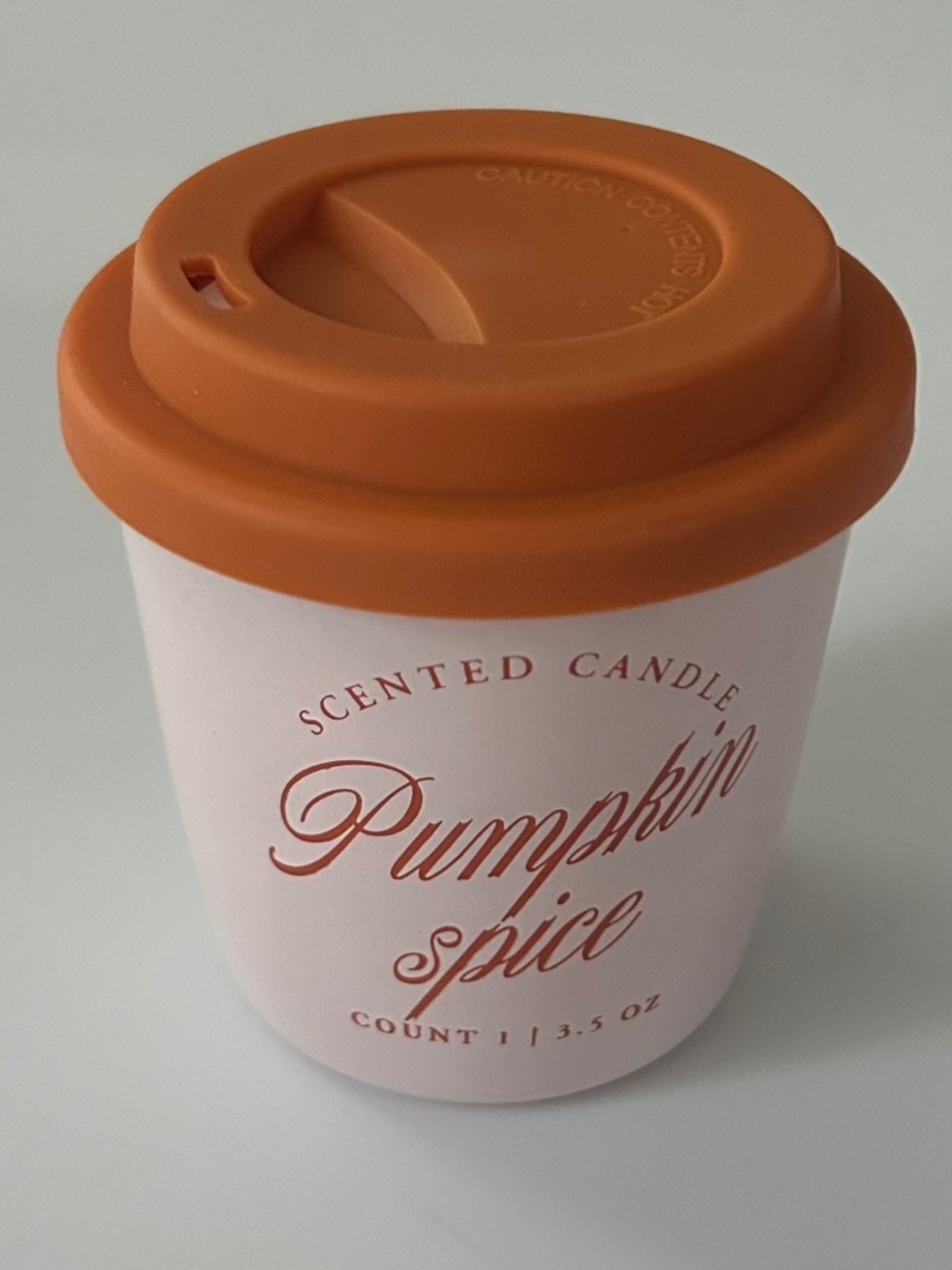 Pumpkin Spice Scented Candle Coffee Jar with Silicone Lid 3.5 oz NWT